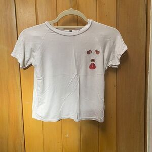 O-Mighty cropped t shirt top with dog size M